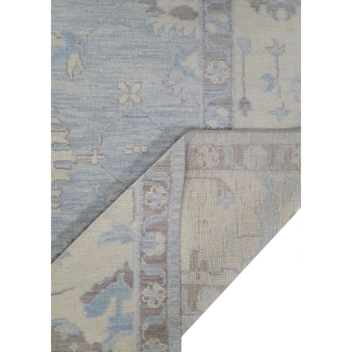 Pacific Angora 39913 Lt.Grey Ivory Traditional Hand Knotted Rug