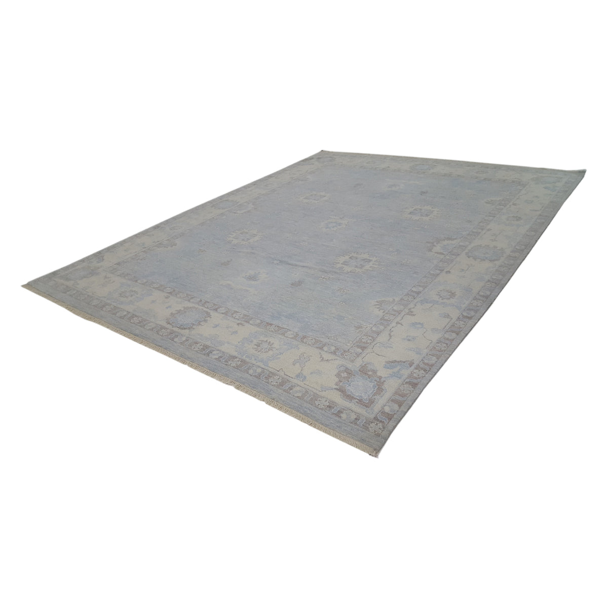 Pacific Angora 39913 Lt.Grey Ivory Traditional Hand Knotted Rug