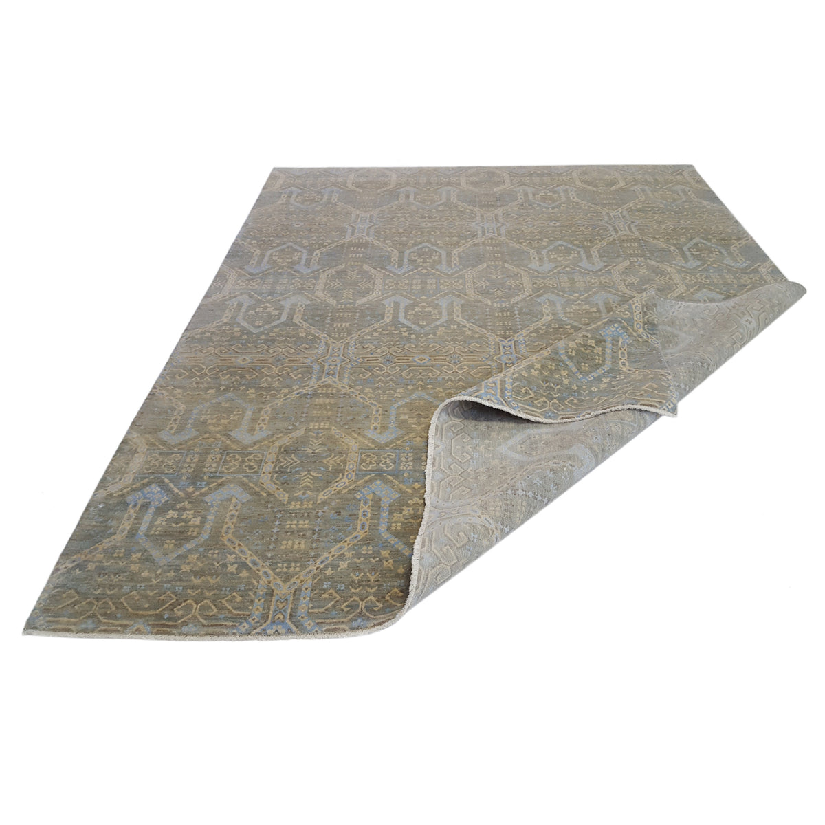 Pacific Jewel 39942 Sky Blue Transitional Hand Knotted Rug