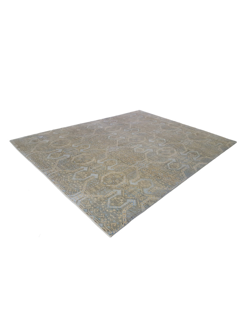 Pacific Jewel 39942 Sky Blue Transitional Hand Knotted Rug