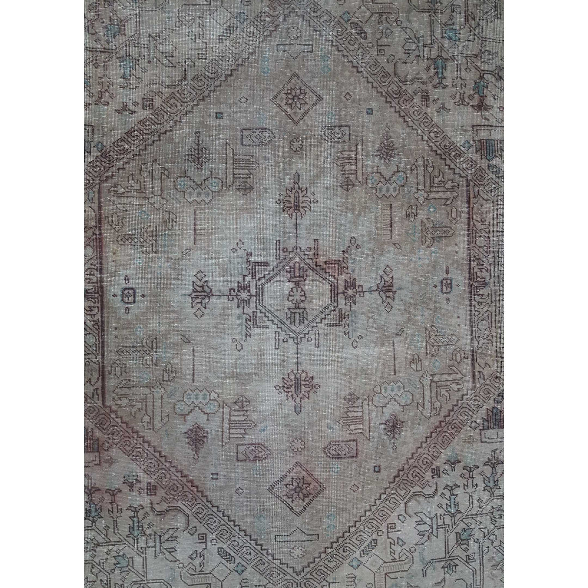 Pacific Vintage 39974 Camel Ivory Vintage Hand Knotted Rug