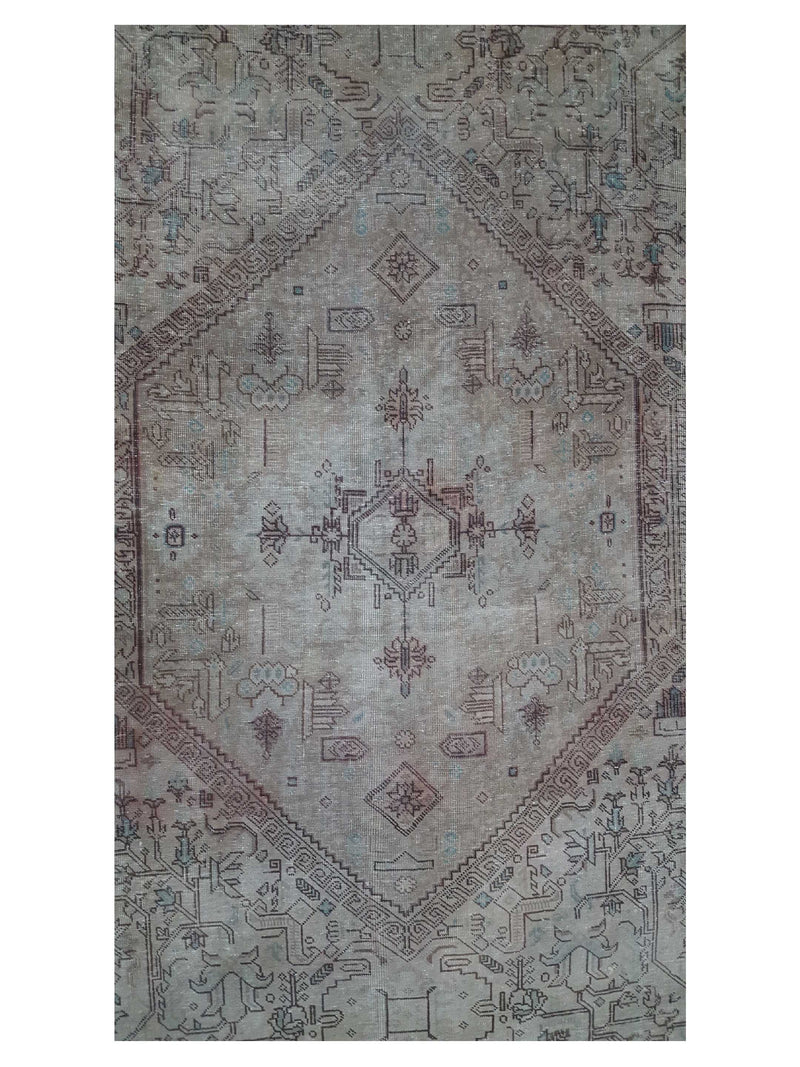 Pacific Vintage 39974 Camel Ivory Vintage Hand Knotted Rug