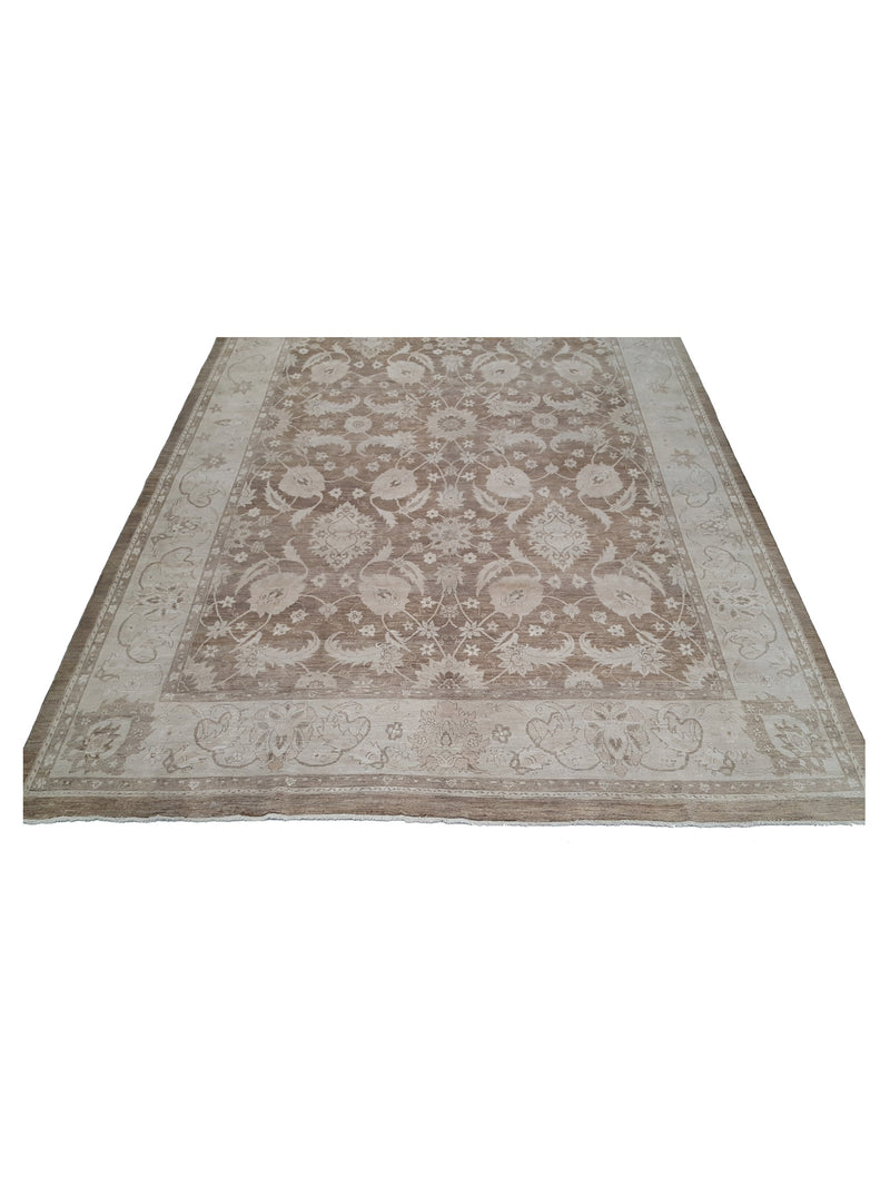 Pacific Ziegler 40055 Brown Gold Transitional Hand Knotted Rug