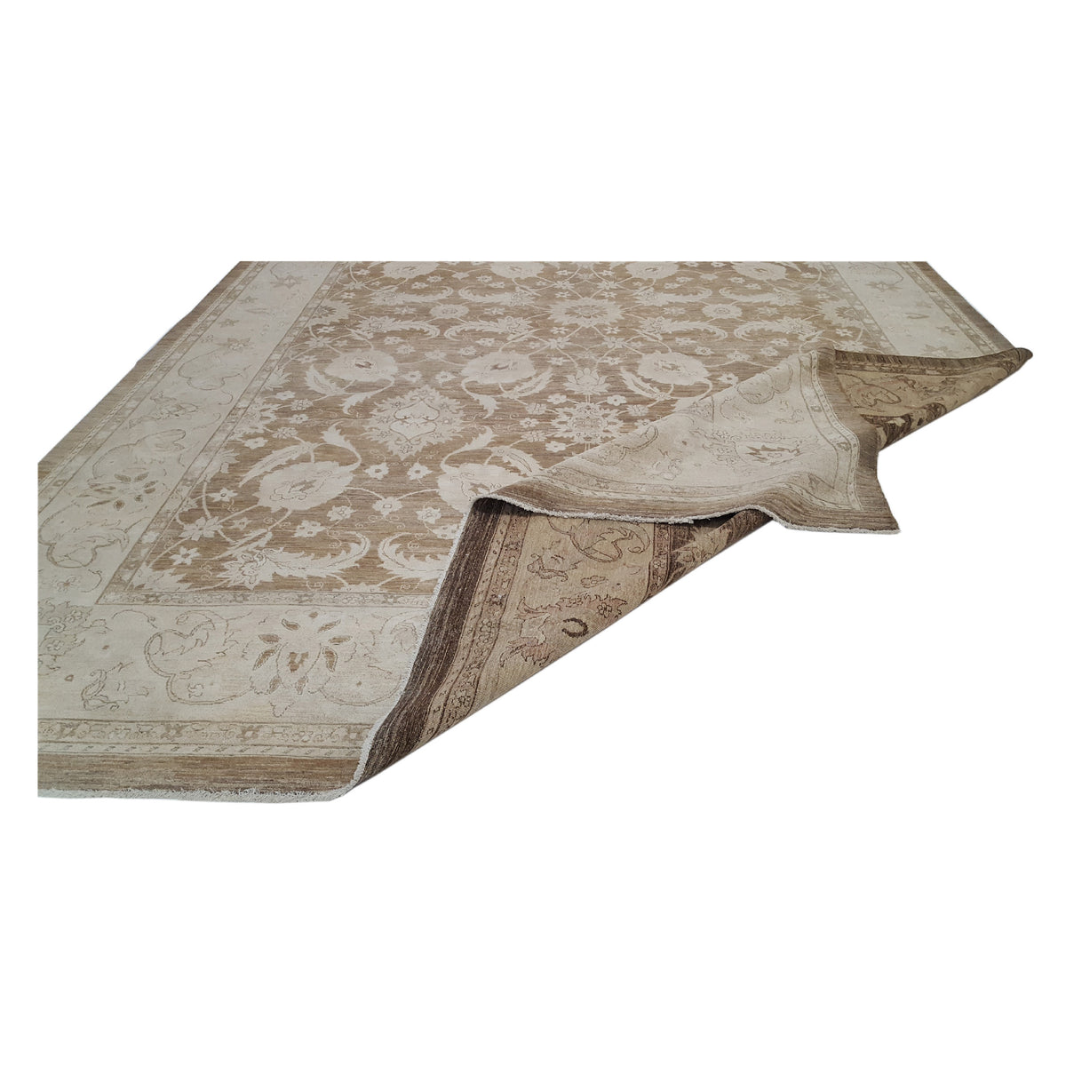 Pacific Ziegler 40055 Brown Gold Transitional Hand Knotted Rug