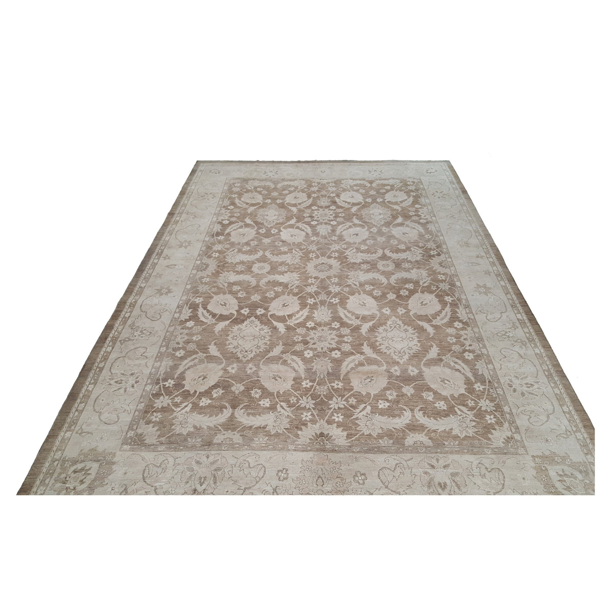 Pacific Ziegler 40055 Brown Gold Transitional Hand Knotted Rug