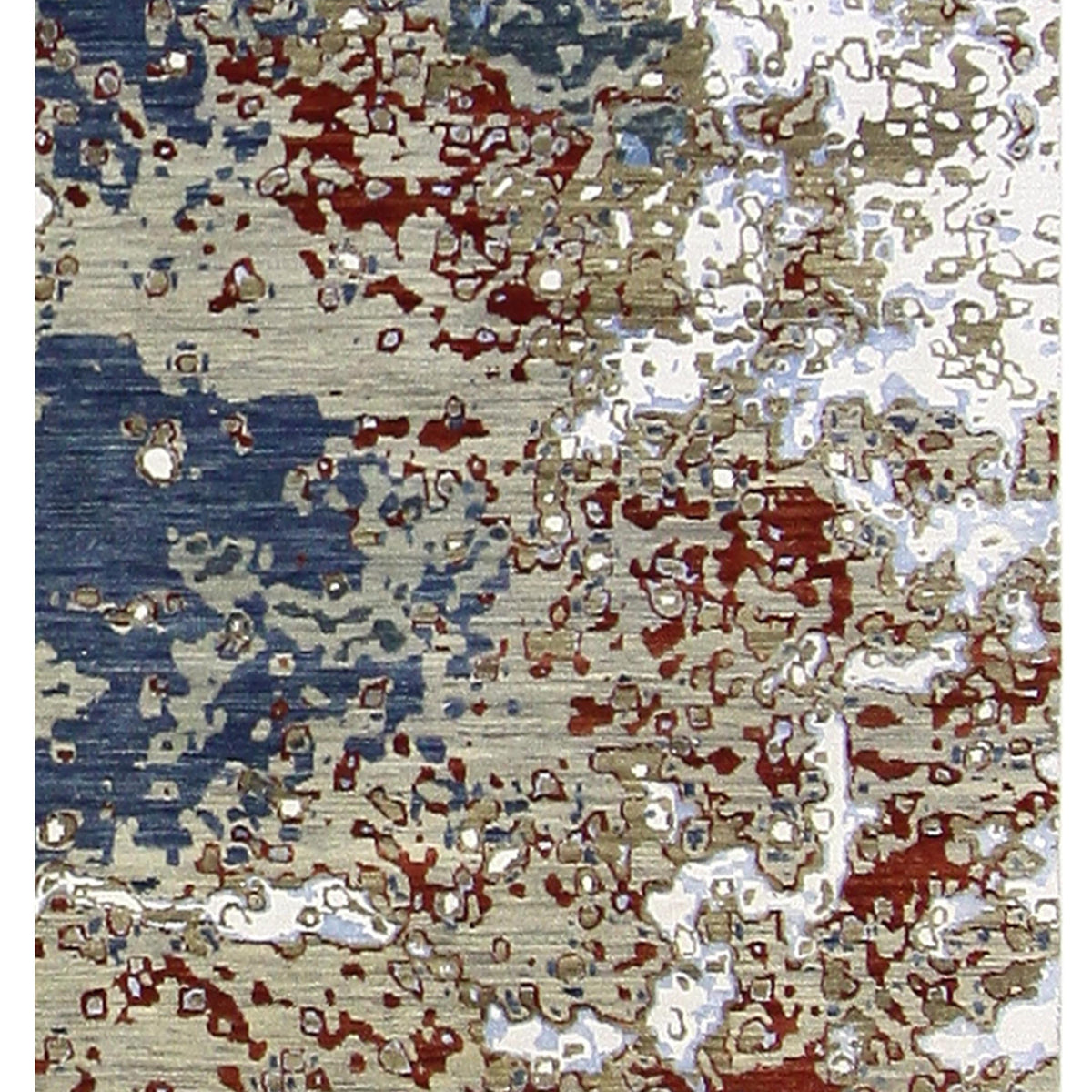 Pacific Galaxy 40057 Grey Blue Modern Hand Knotted Rug