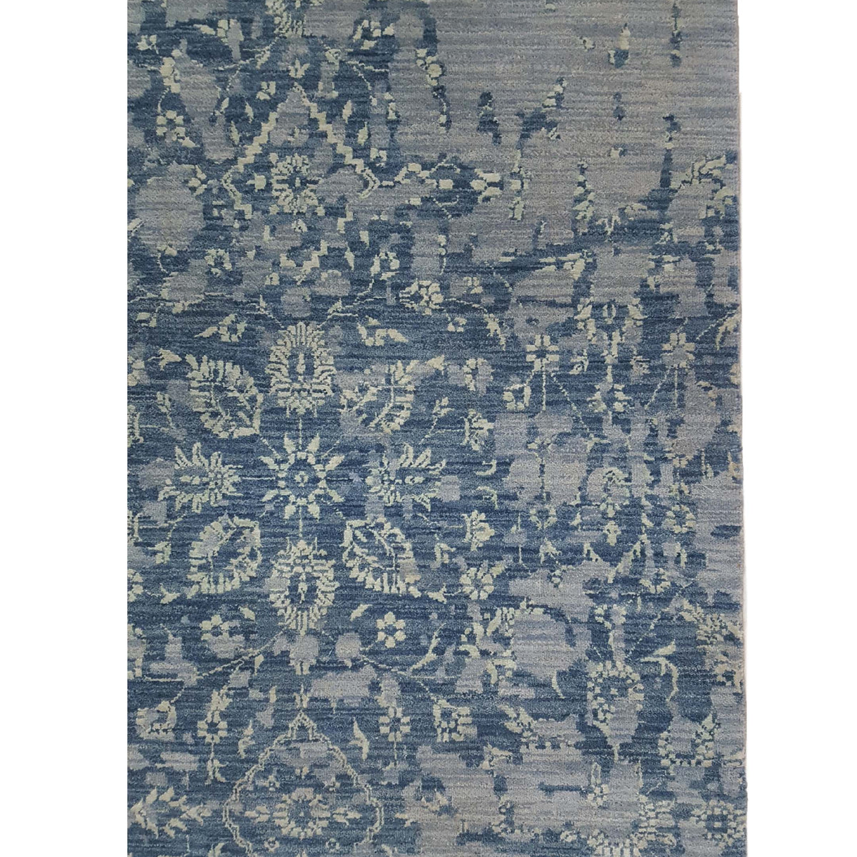Pacific Erase 40061 Grey Blue Modern Hand Knotted Rug