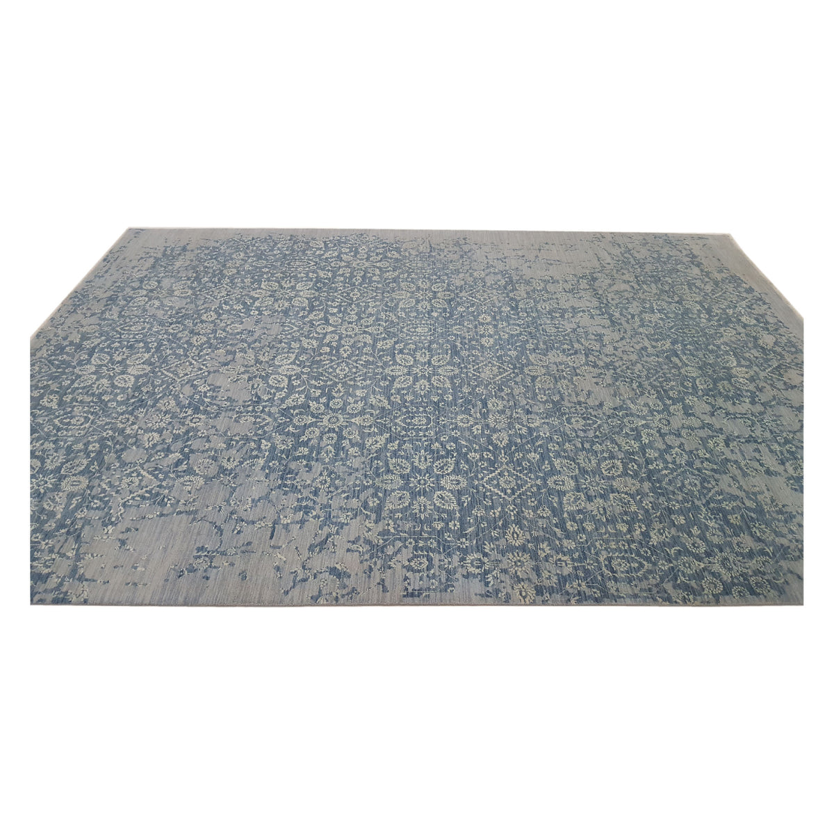 Pacific Erase 40061 Grey Blue Modern Hand Knotted Rug