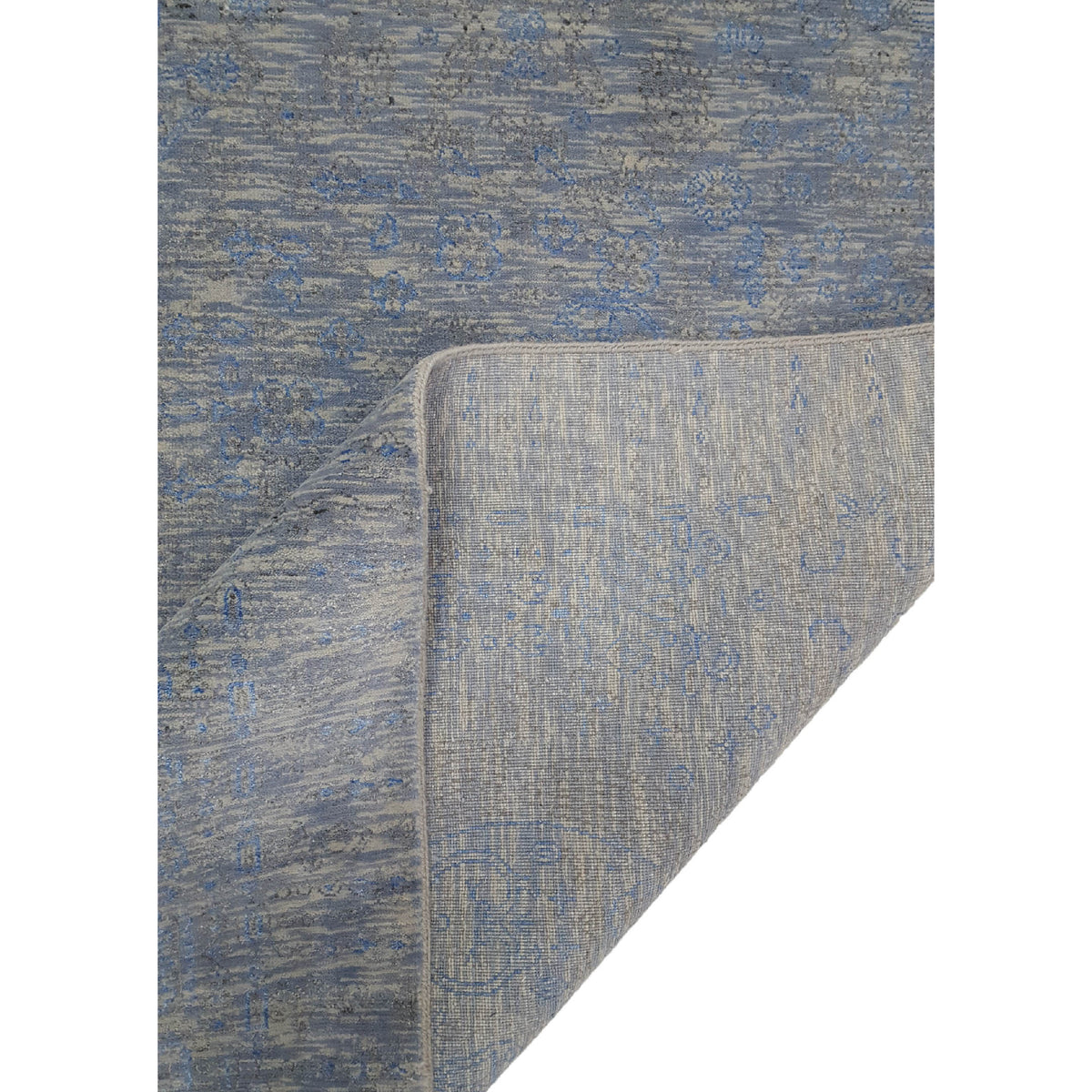 Pacific Jewel 40088 Silver Blue Transitional Hand Knotted Rug
