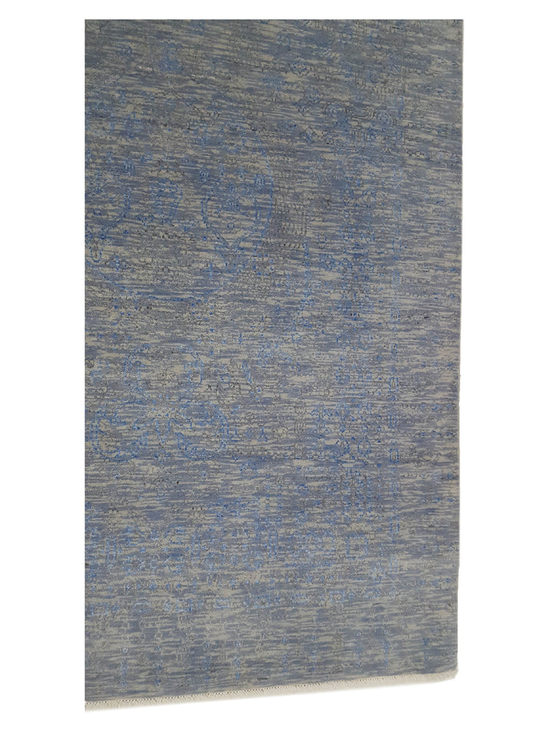 Pacific Jewel 40088 Silver Blue Transitional Hand Knotted Rug