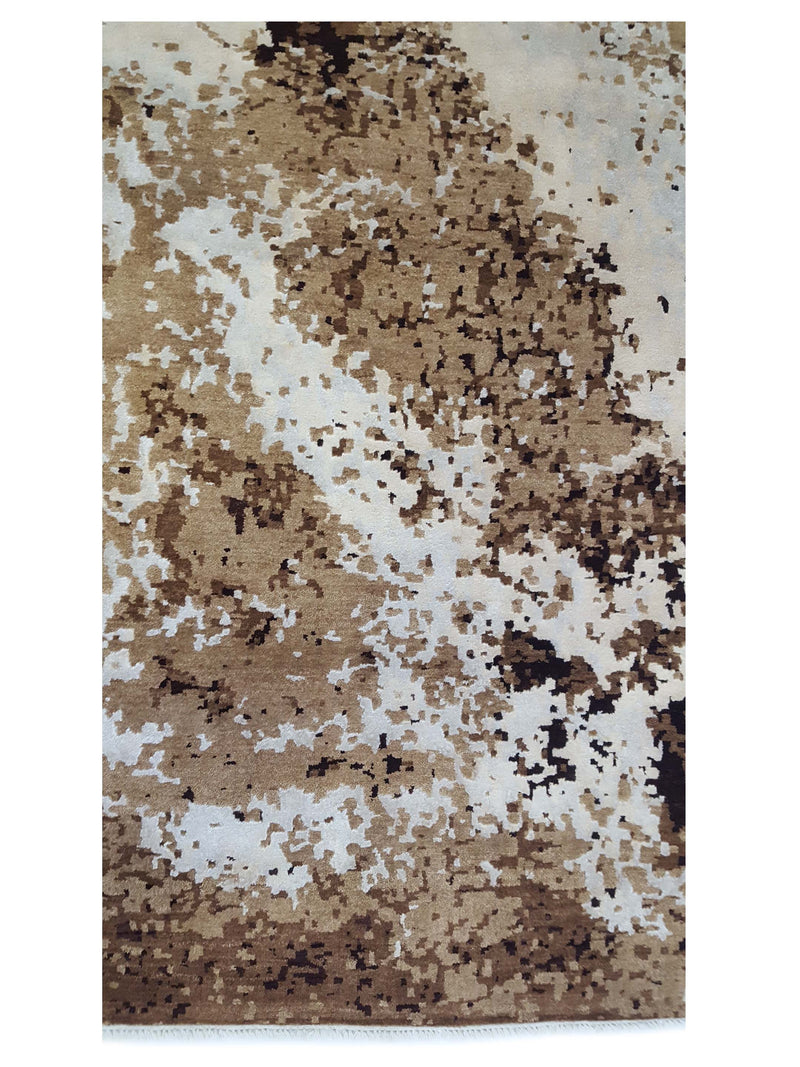 Pacific Galaxy GLY-BGBR Beige Brown Modern Hand Knotted Rug