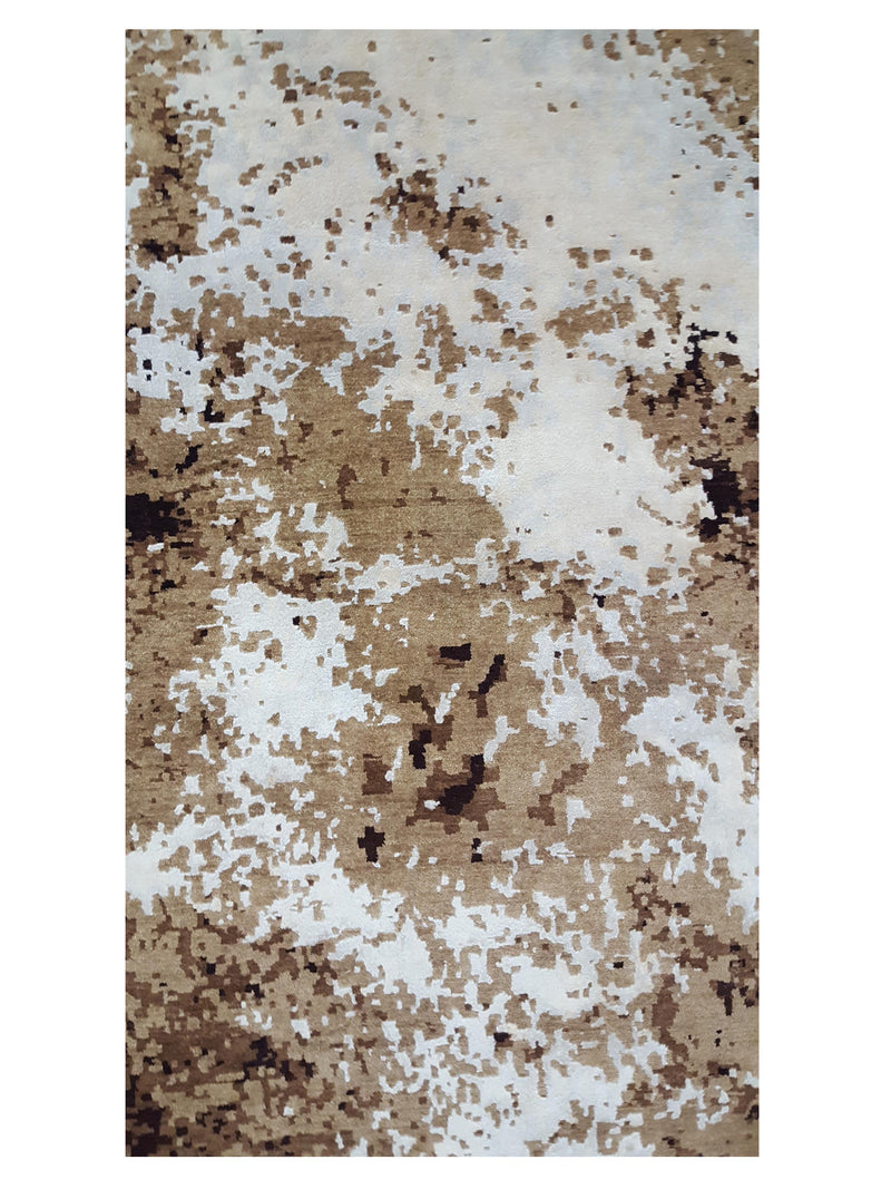 Pacific Galaxy GLY-BGBR Beige Brown Modern Hand Knotted Rug