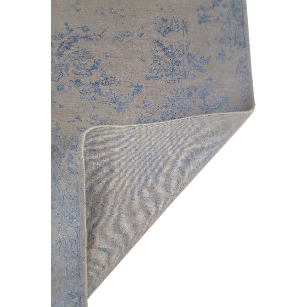 Pacific Erase 40103 Beige Silver Modern Hand Knotted Rug