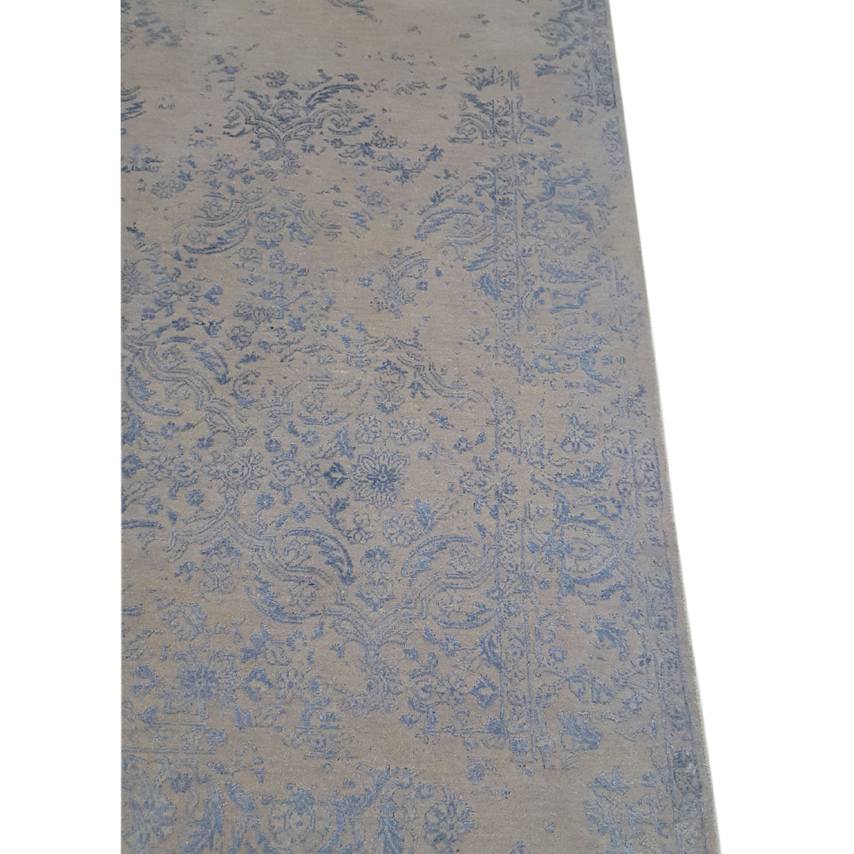 Pacific Erase 40103 Beige Silver Modern Hand Knotted Rug