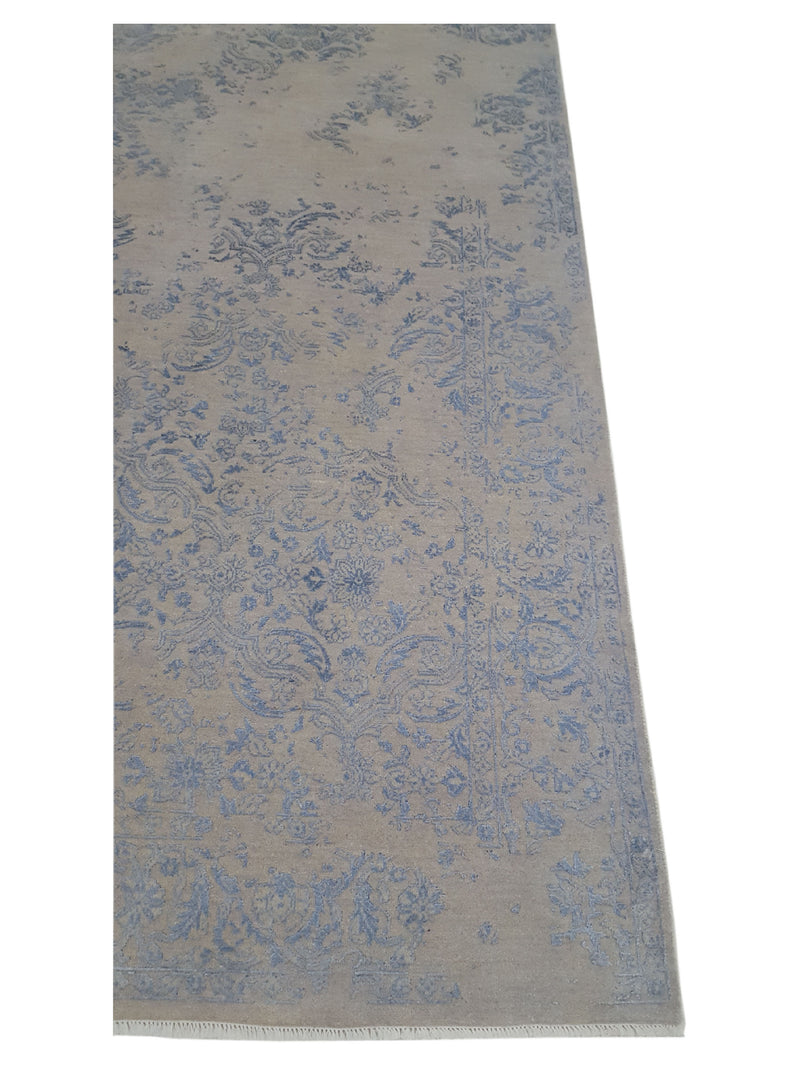 Pacific Erase 40103 Beige Silver Modern Hand Knotted Rug