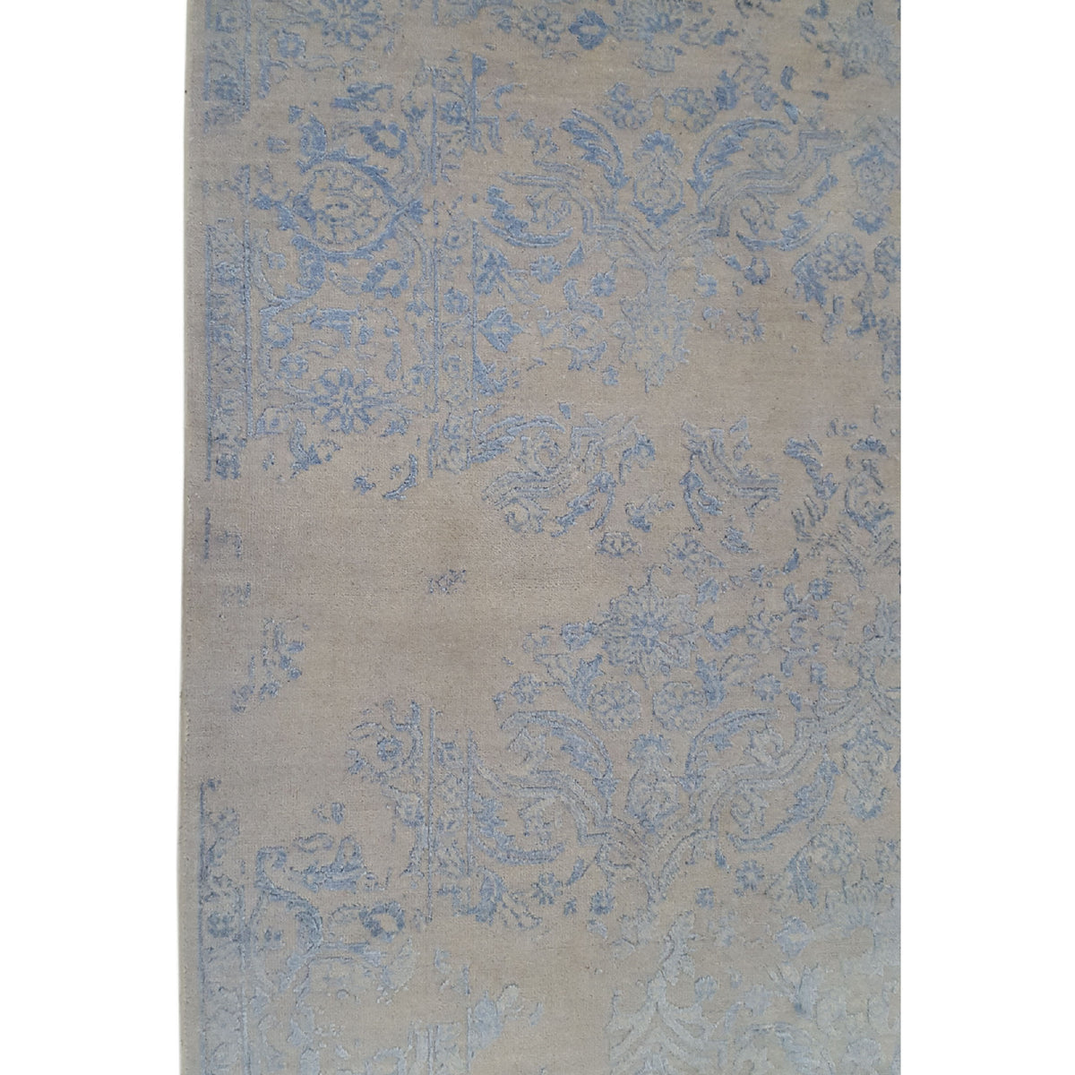 Pacific Erase 40103 Beige Silver Modern Hand Knotted Rug