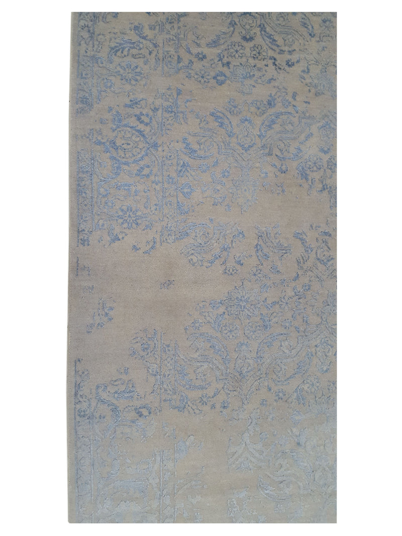 Pacific Erase 40103 Beige Silver Modern Hand Knotted Rug
