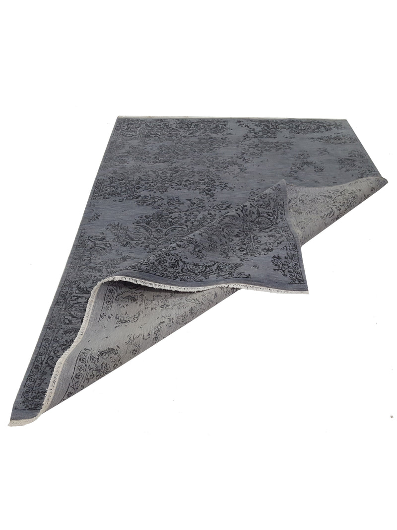 Pacific Erase 40104 Grey Grey Modern Hand Knotted Rug