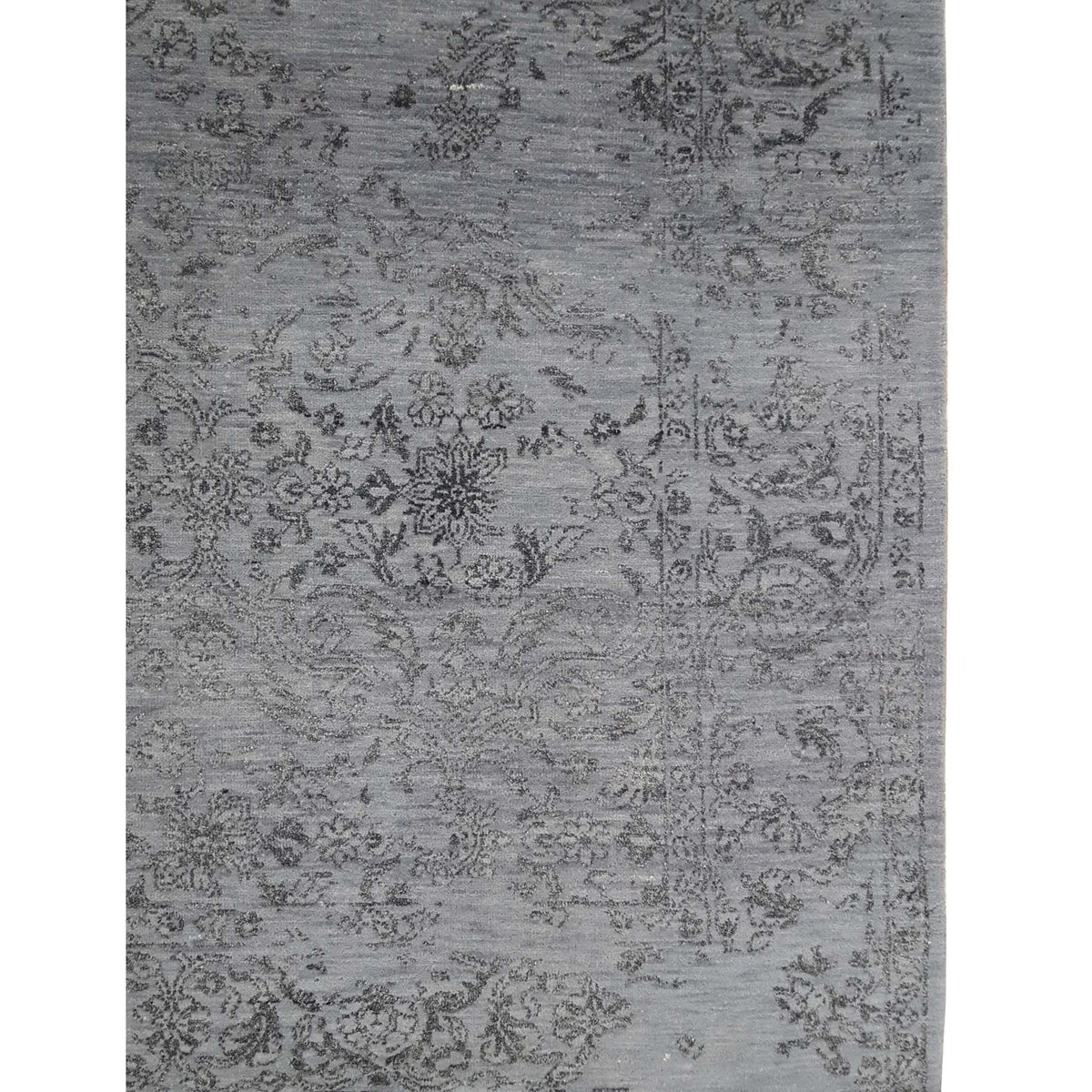 Pacific Erase 40104 Grey Grey Modern Hand Knotted Rug