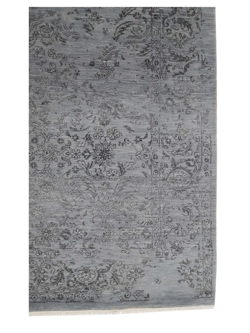 Pacific Erase 40104 Grey Grey Modern Hand Knotted Rug