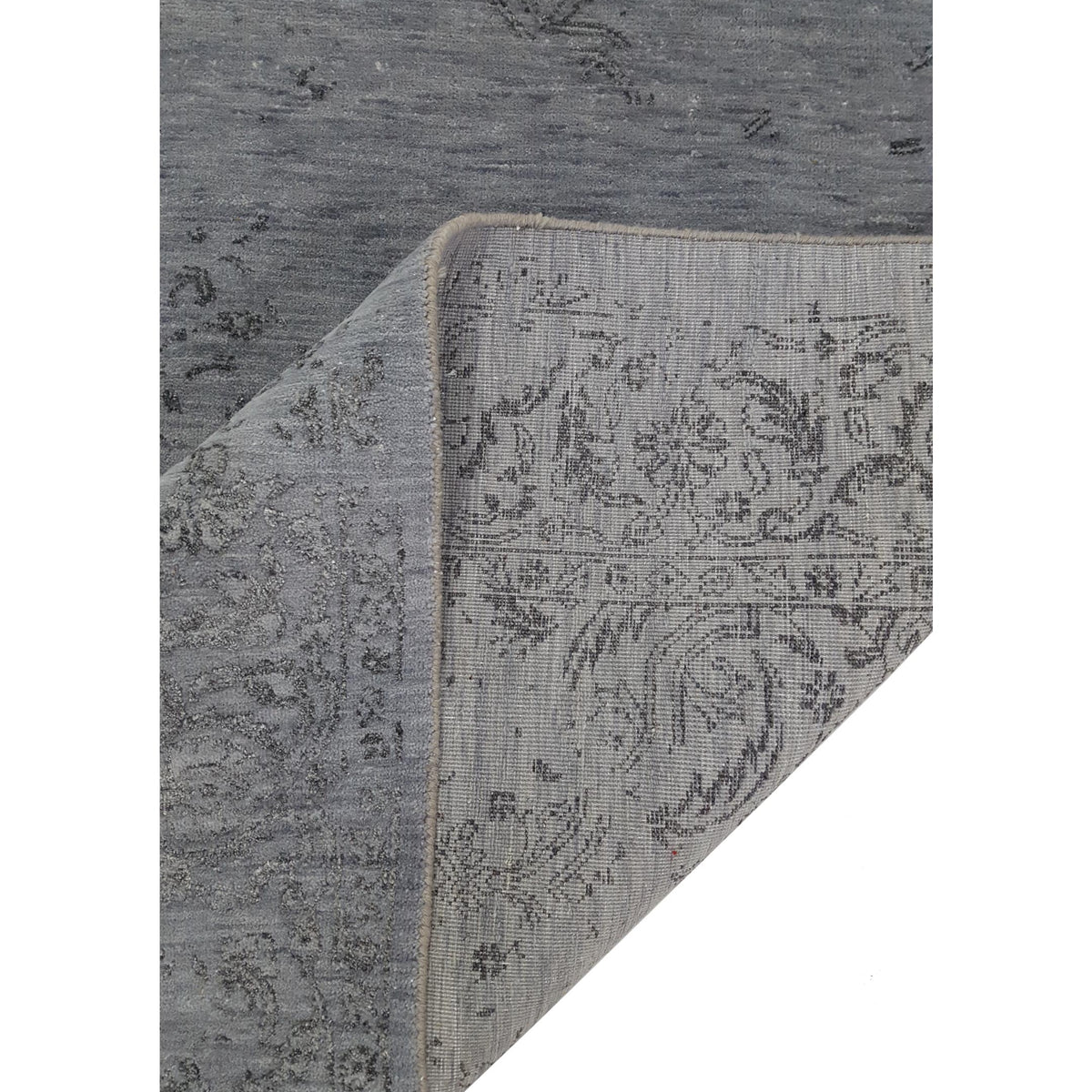 Pacific Erase 40104 Grey Grey Modern Hand Knotted Rug