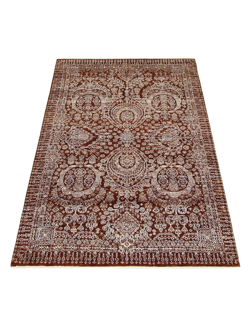 Pacific Jewel 40111 Rust Beige Transitional Hand Knotted Rug
