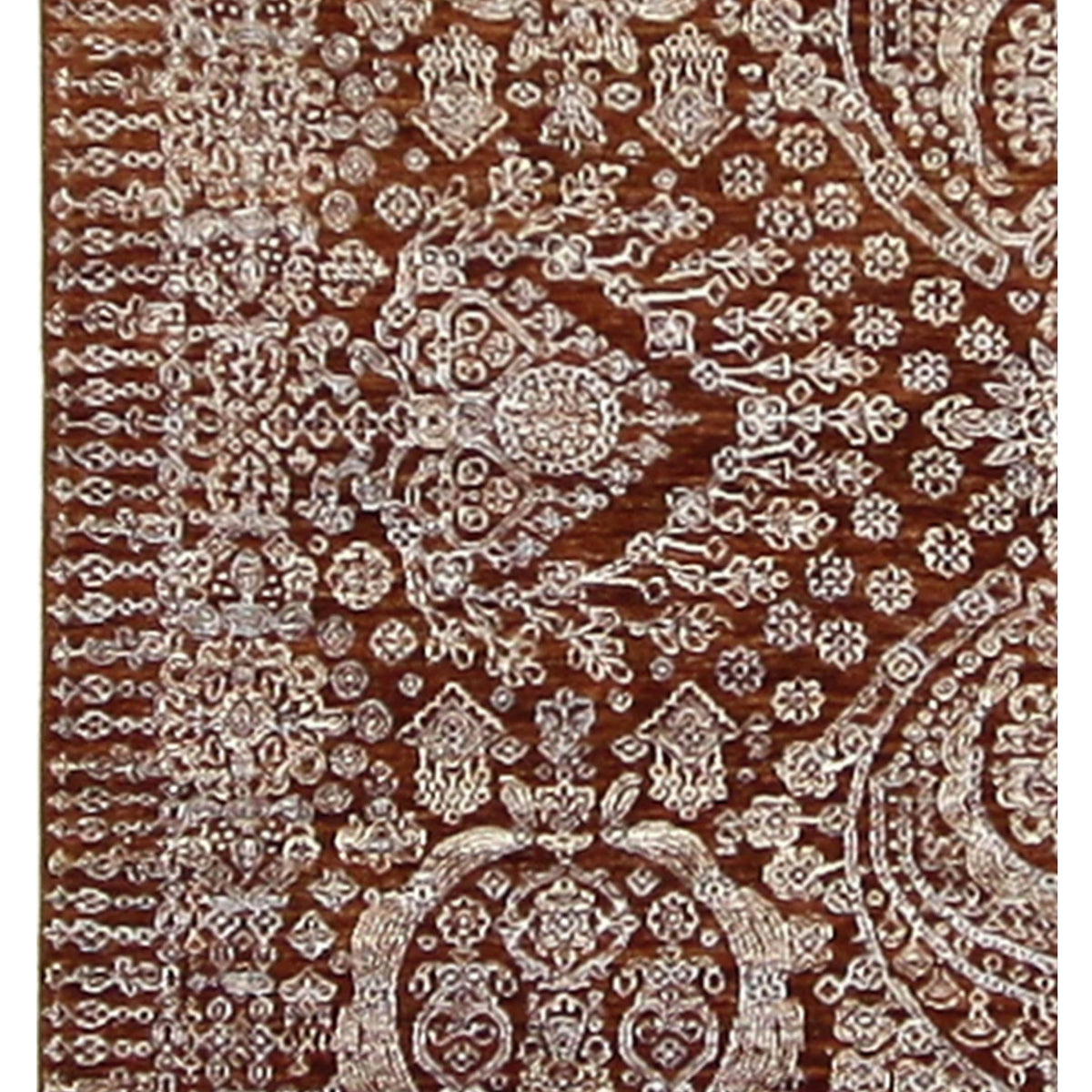Pacific Jewel 40111 Rust Beige Transitional Hand Knotted Rug