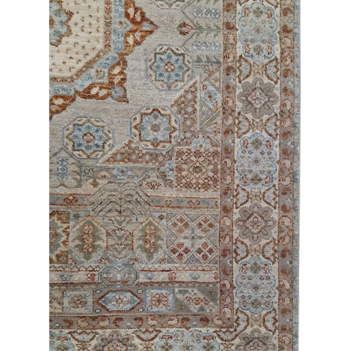Pacific Mamluk 40116 Beige Rust Traditional Hand Knotted Rug