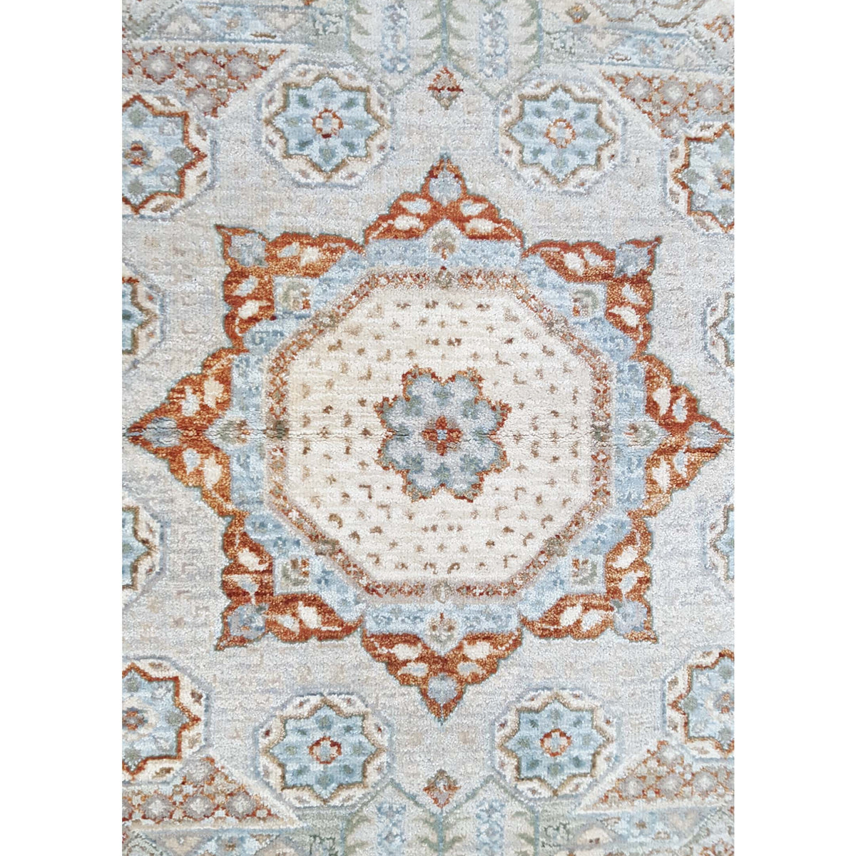 Pacific Mamluk 40116 Beige Rust Traditional Hand Knotted Rug