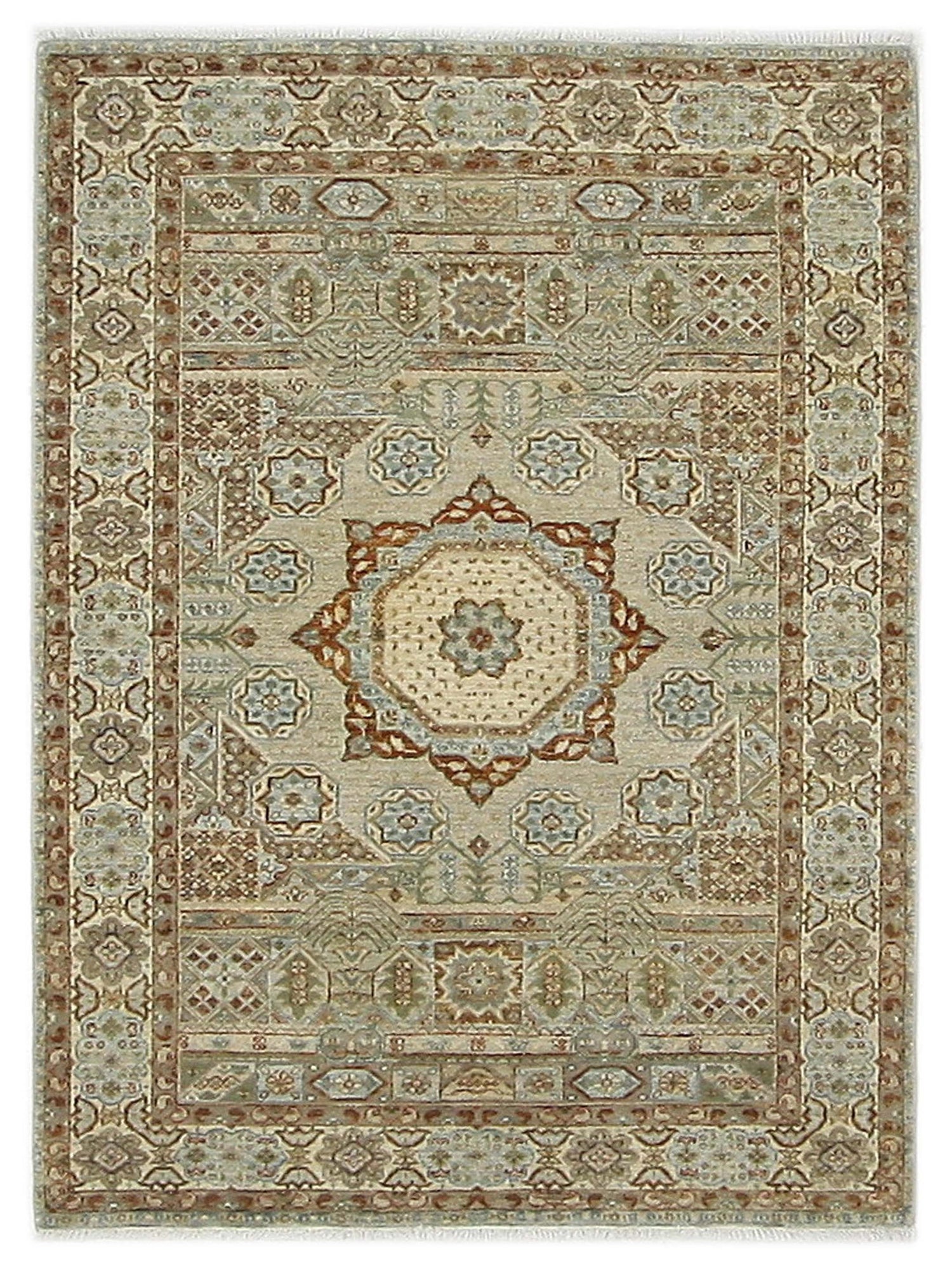 Pacific Mamluk  Beige Rust Traditional