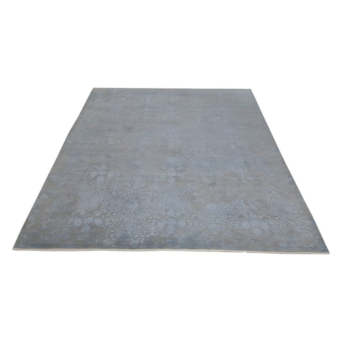 Pacific Erase 40119 Grey Blue Modern Hand Knotted Rug