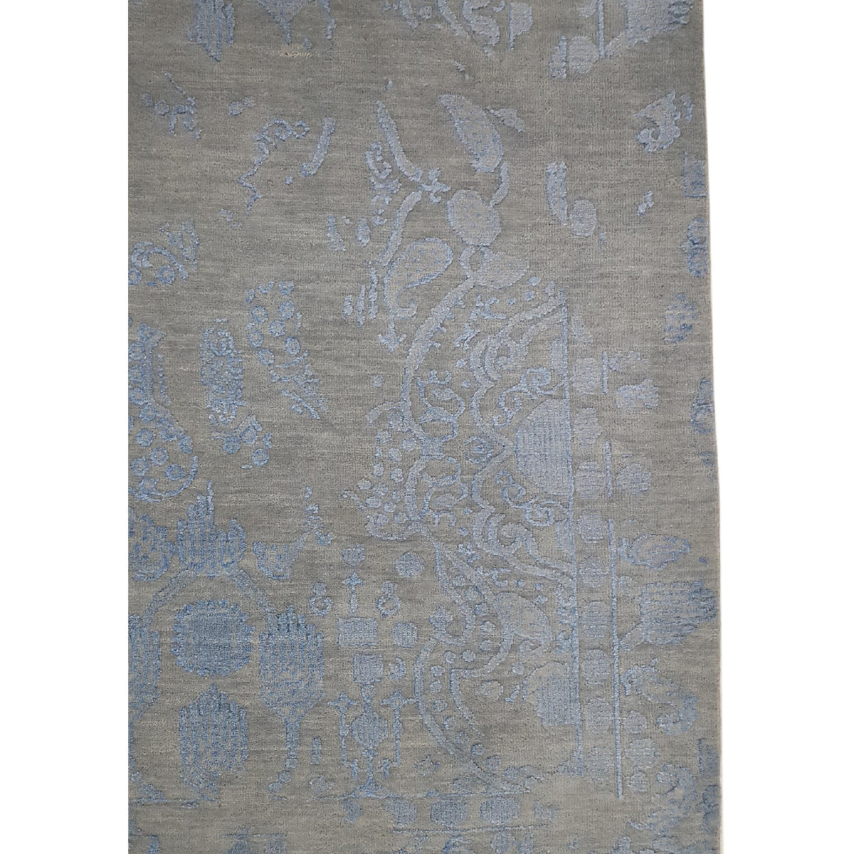 Pacific Erase 40119 Grey Blue Modern Hand Knotted Rug