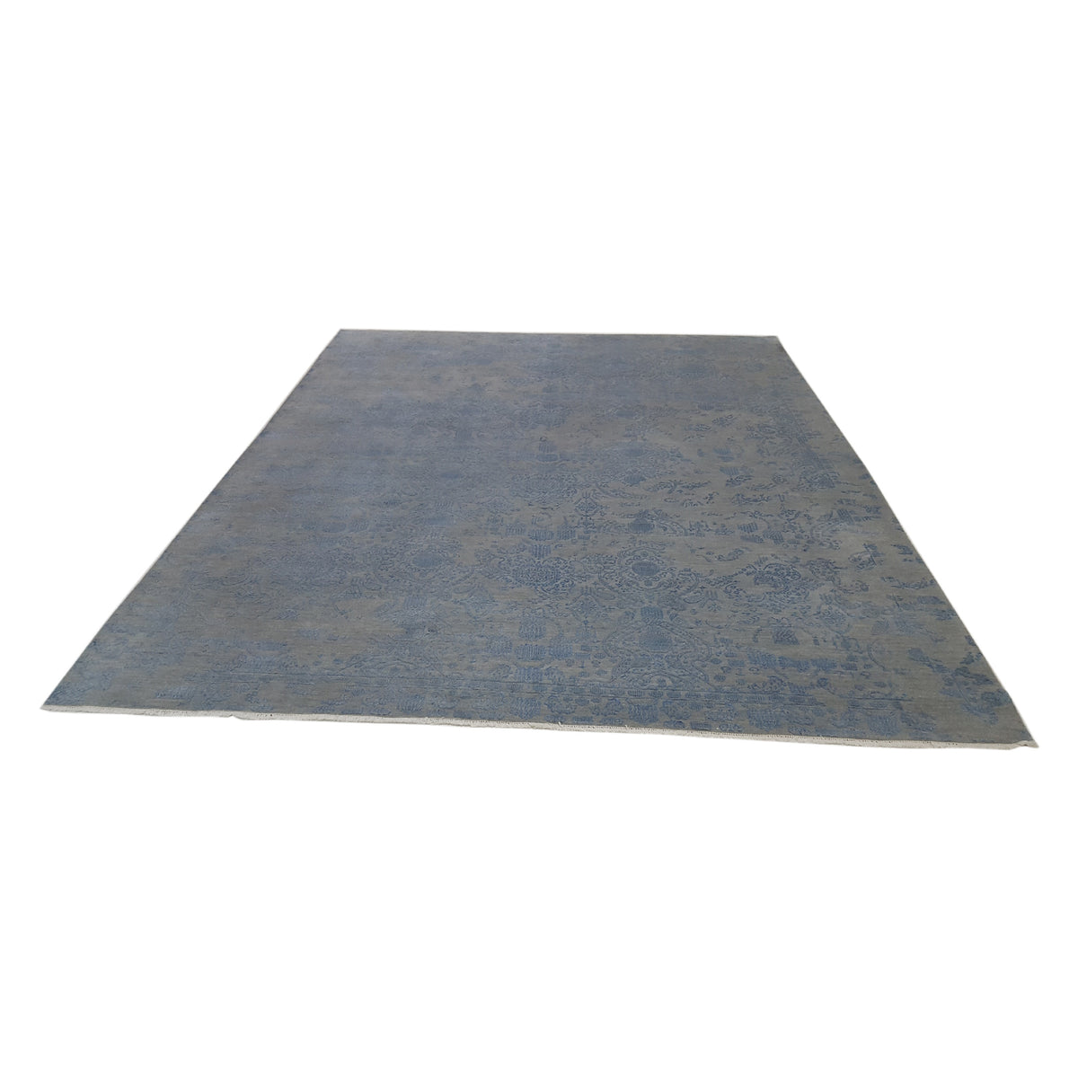 Pacific Erase 40119 Grey Blue Modern Hand Knotted Rug