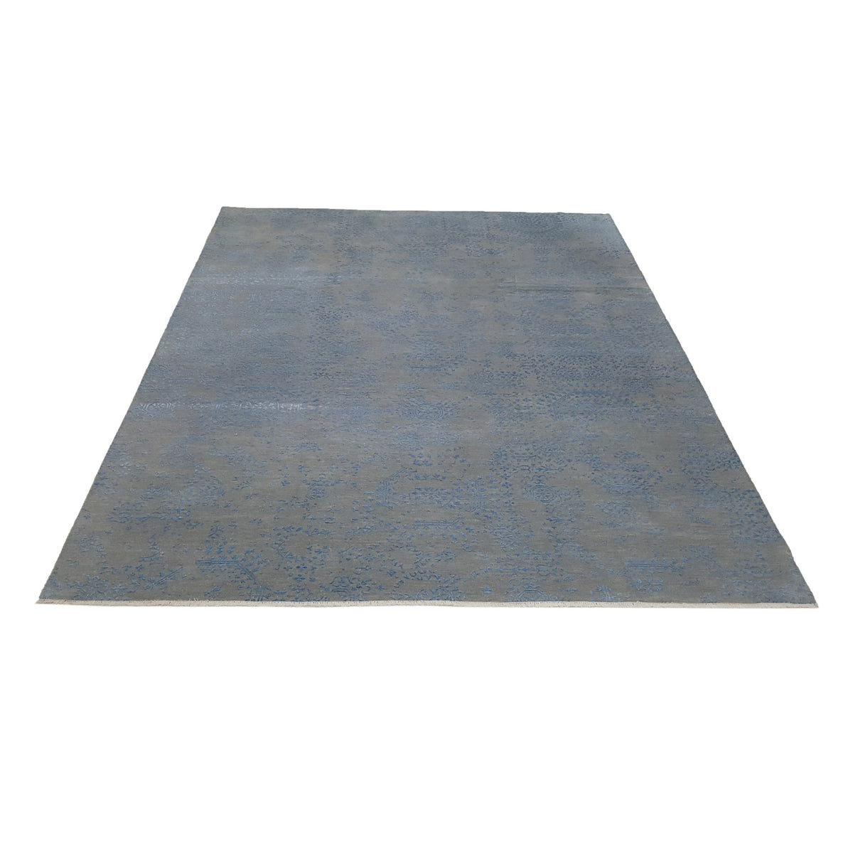 Pacific Erase 40122 Grey Blue Modern Hand Knotted Rug