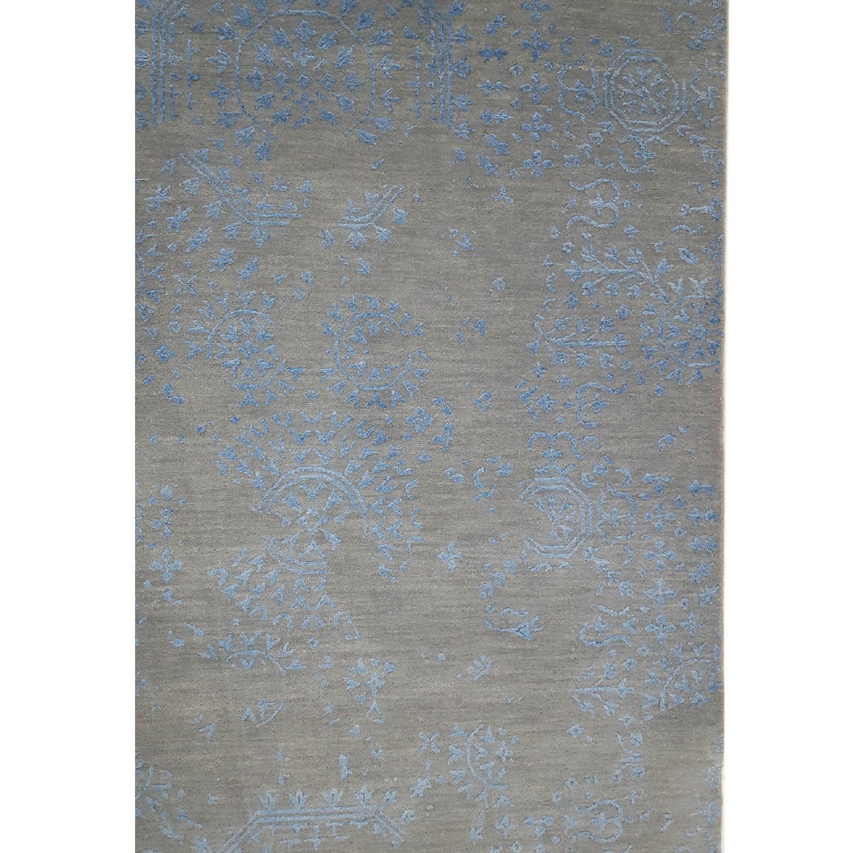 Pacific Erase 40122 Grey Blue Modern Hand Knotted Rug