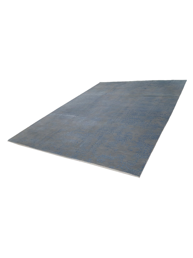 Pacific Erase 40122 Grey Blue Modern Hand Knotted Rug