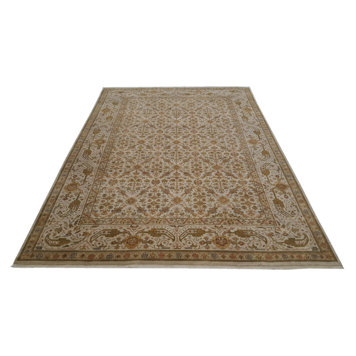 Pacific Maharaja 40155 Ivory Ivory Traditional Hand Knotted Rug