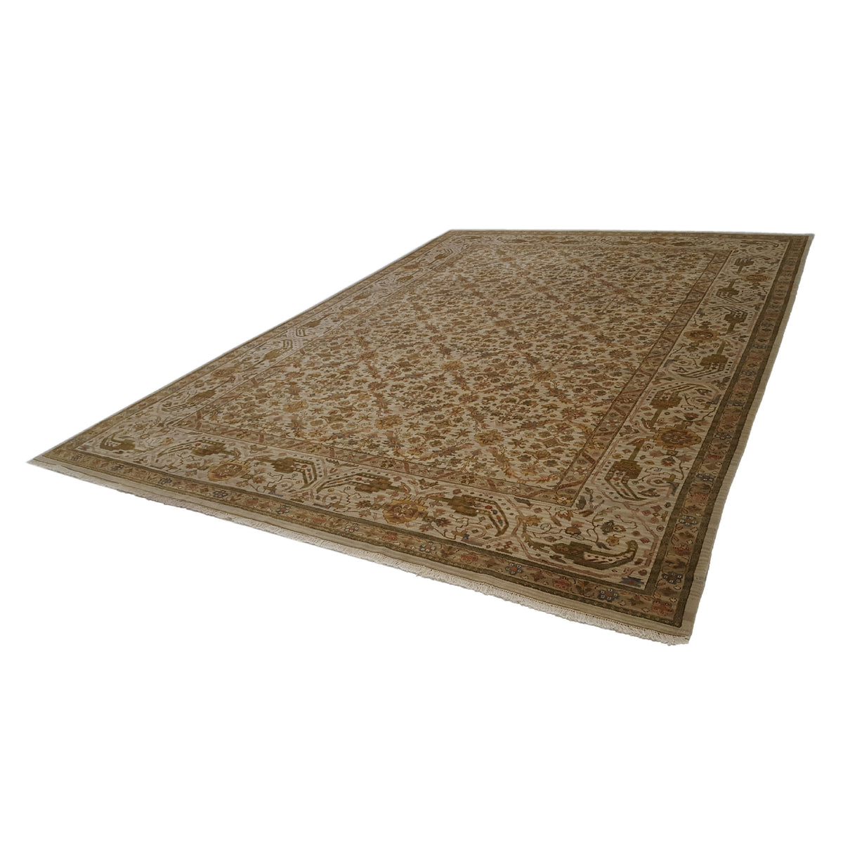 Pacific Maharaja 40155 Ivory Ivory Traditional Hand Knotted Rug