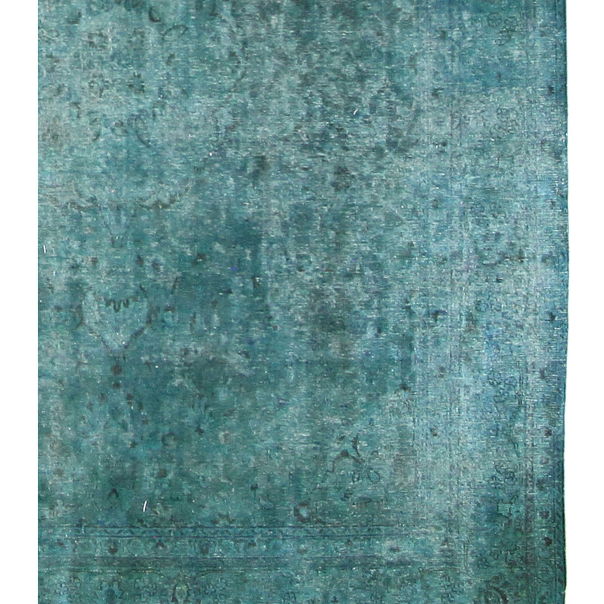 Pacific Overdyed 40184 Teal Teal Transitional Hand Knotted Rug