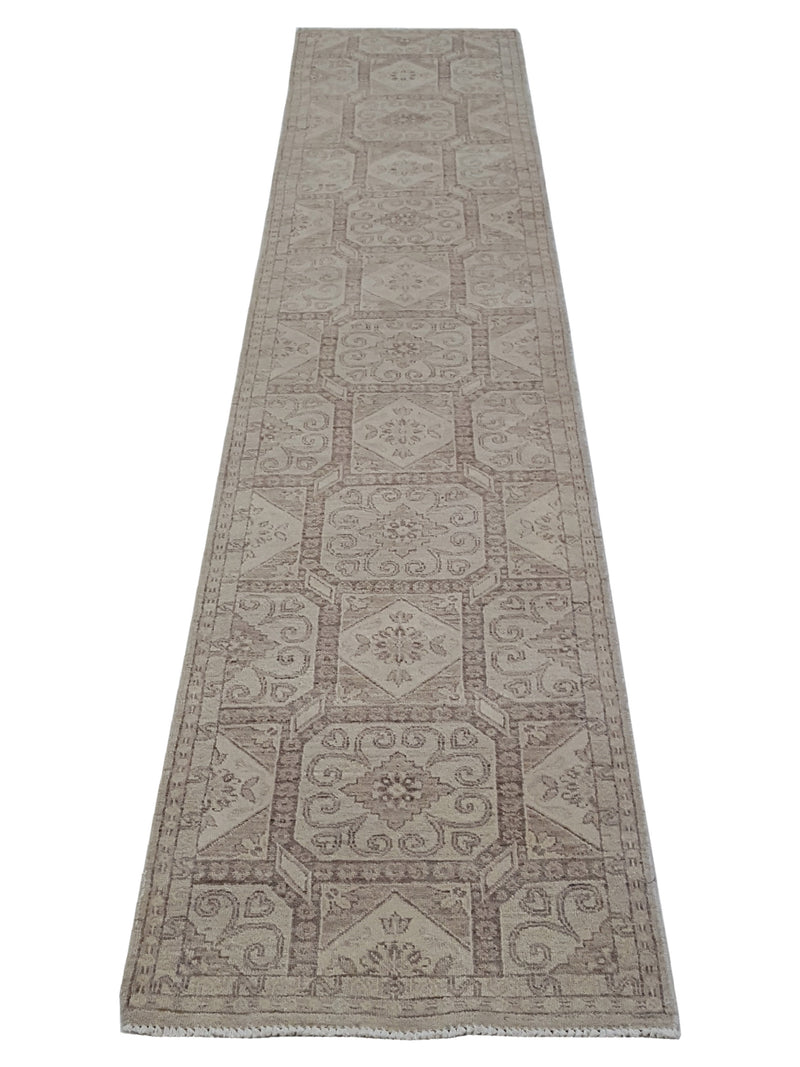Pacific Ziegler 40200 Ivory Brown Transitional Hand Knotted Rug