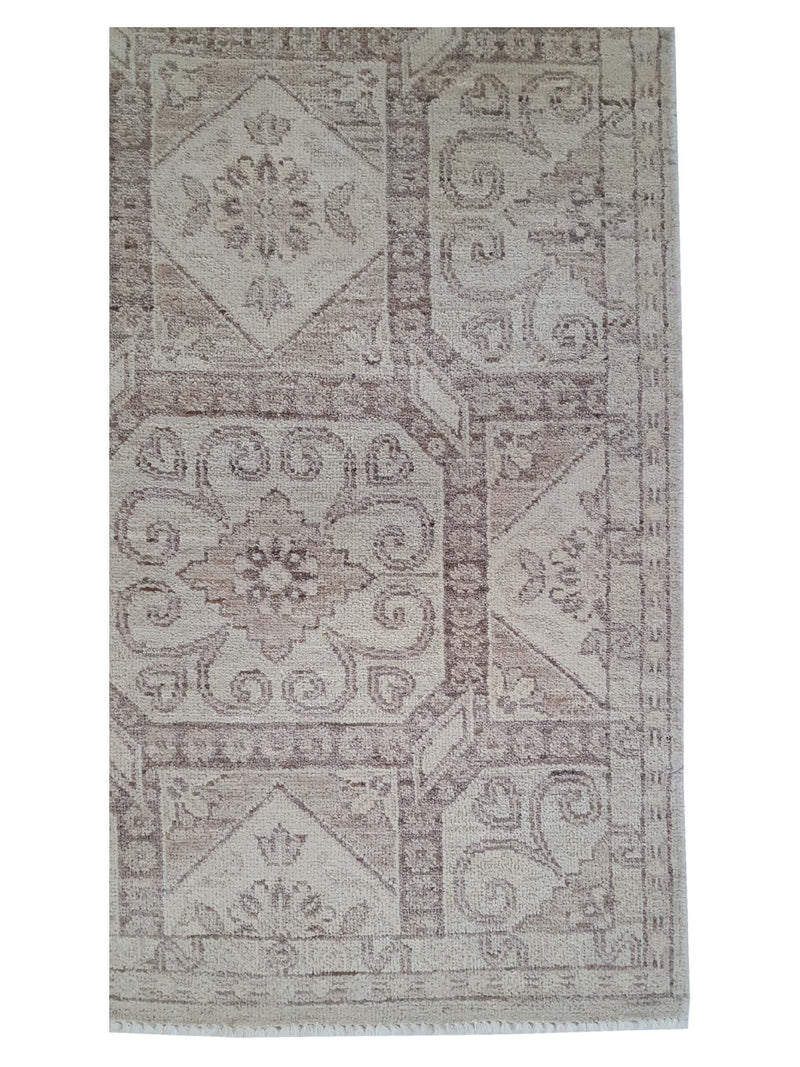 Pacific Ziegler 40200 Ivory Brown Transitional Hand Knotted Rug