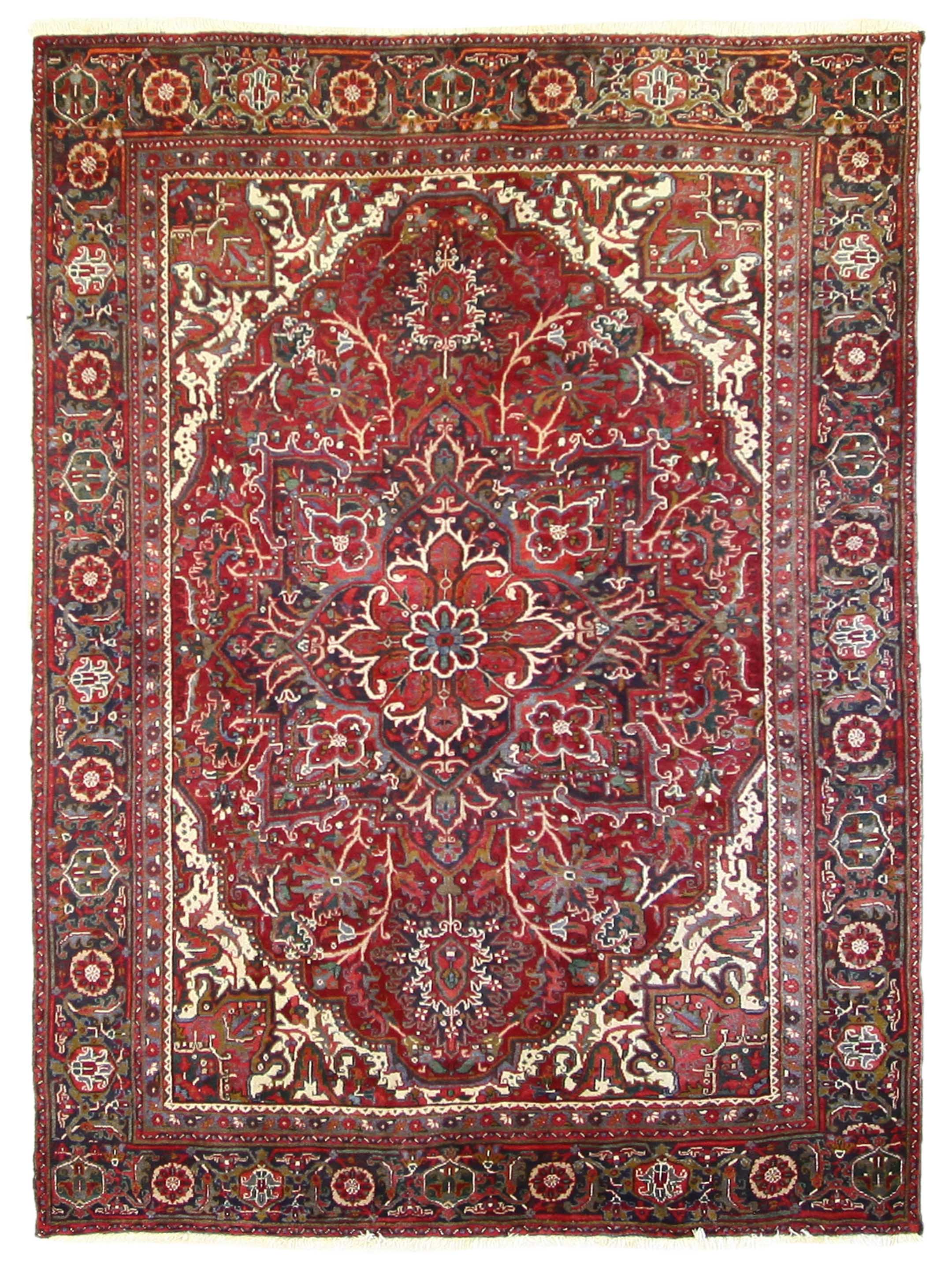 Pacific Heriz 40204 Red Ivory Traditional Hand Knotted Rug – Pacific Rugs