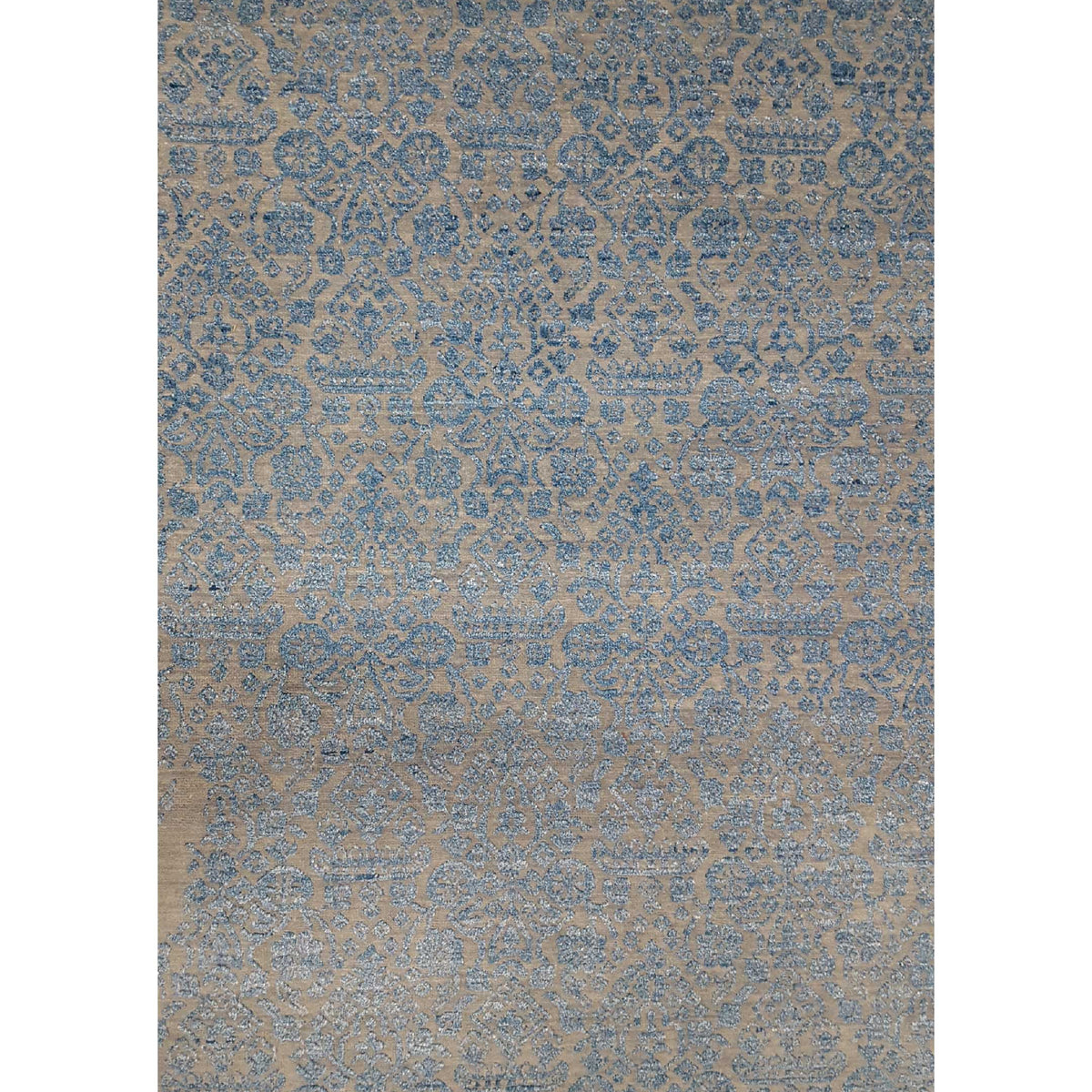 Pacific Erase 40213 Grey Blue Modern Hand Knotted Rug