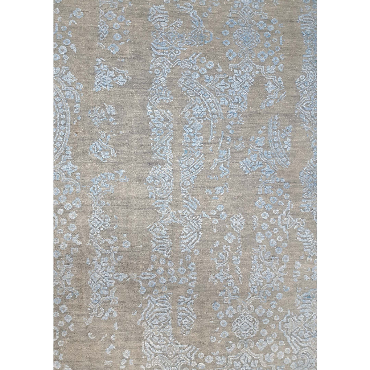 Pacific Erase 40215 Grey Blue Modern Hand Knotted Rug