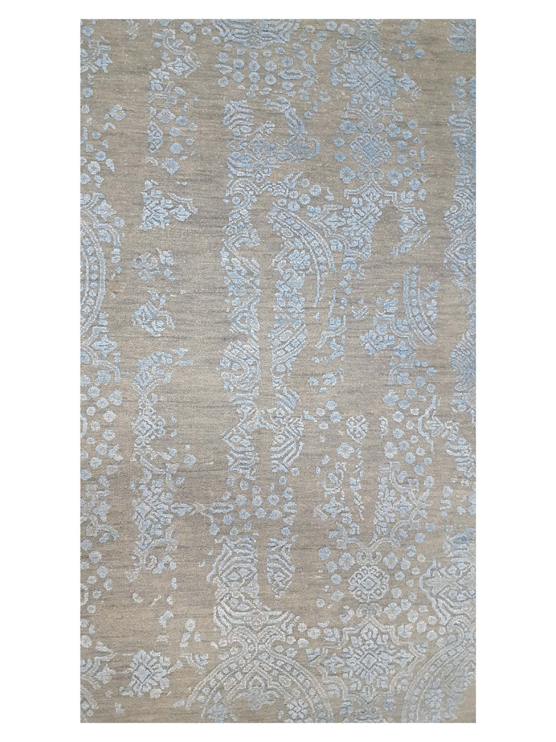 Pacific Erase 40215 Grey Blue Modern Hand Knotted Rug