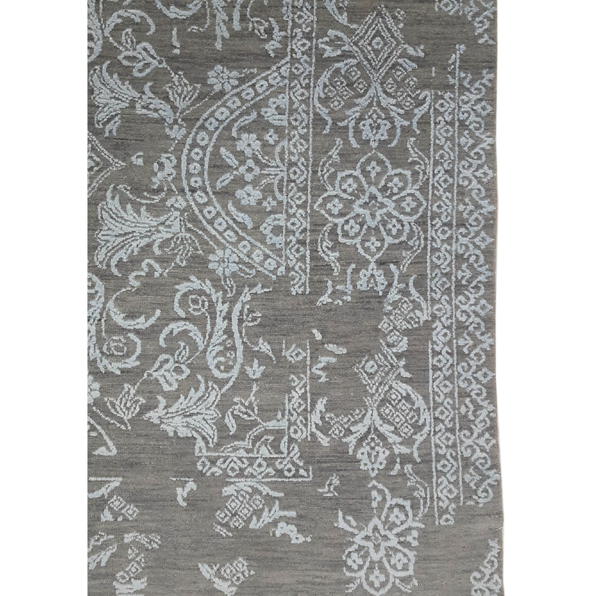 Pacific Erase 40222 Grey Silver Modern Hand Knotted Rug