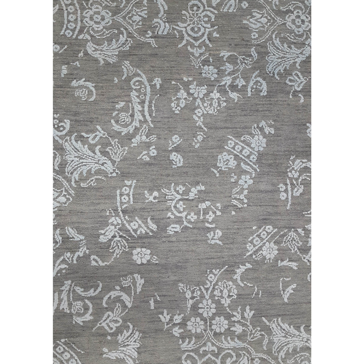 Pacific Erase 40222 Grey Silver Modern Hand Knotted Rug
