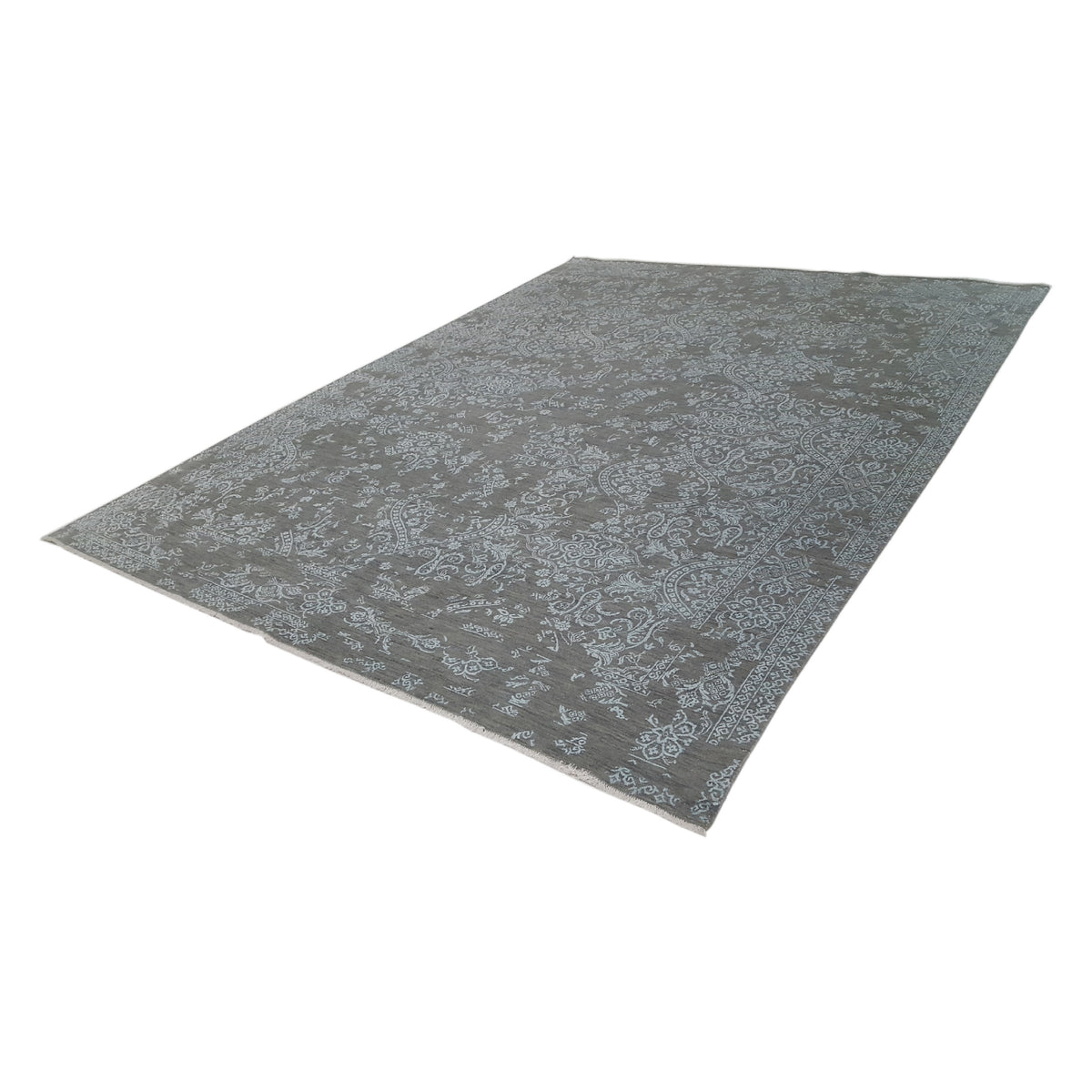 Pacific Erase 40222 Grey Silver Modern Hand Knotted Rug