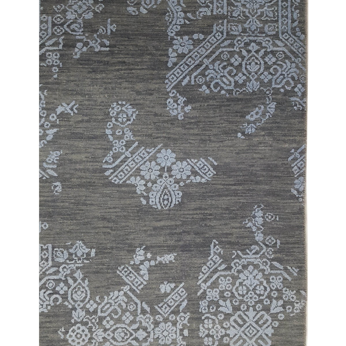 Pacific Erase 40232 Grey Silver Modern Hand Knotted Rug
