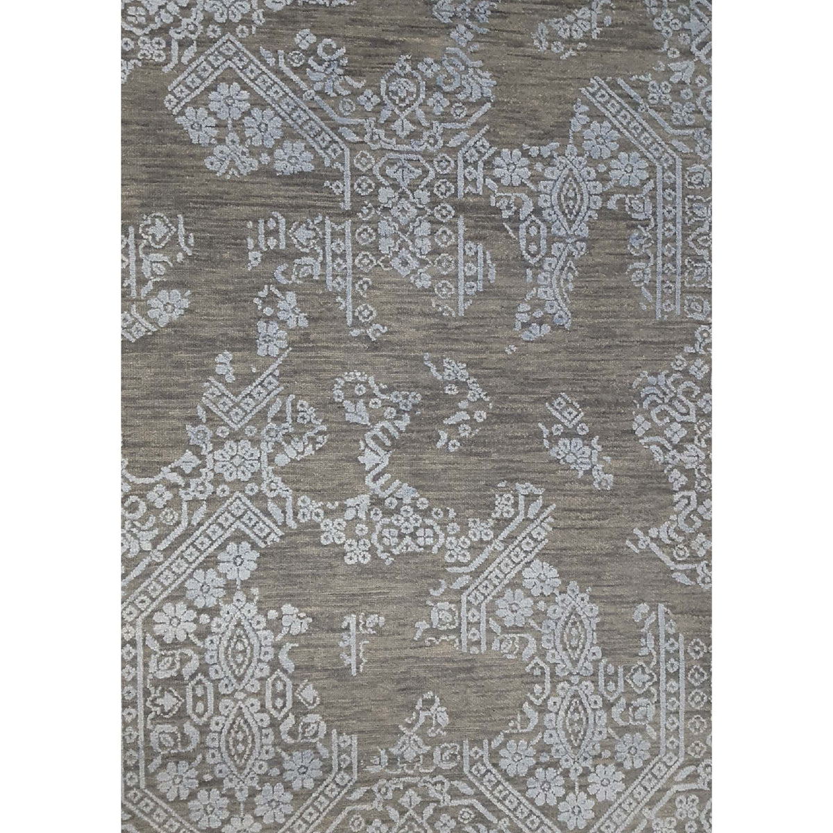 Pacific Erase 40232 Grey Silver Modern Hand Knotted Rug